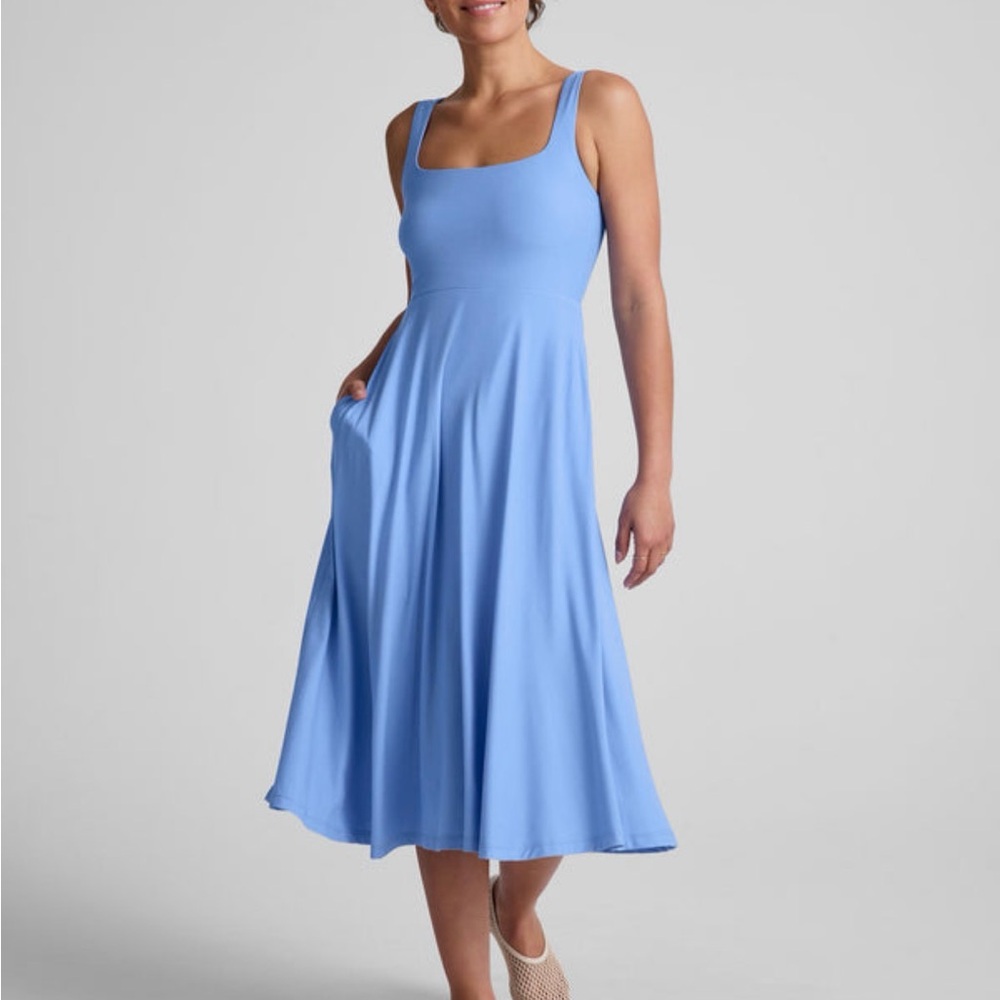 Beyond Yoga Sky Blue Midi Dress NWT